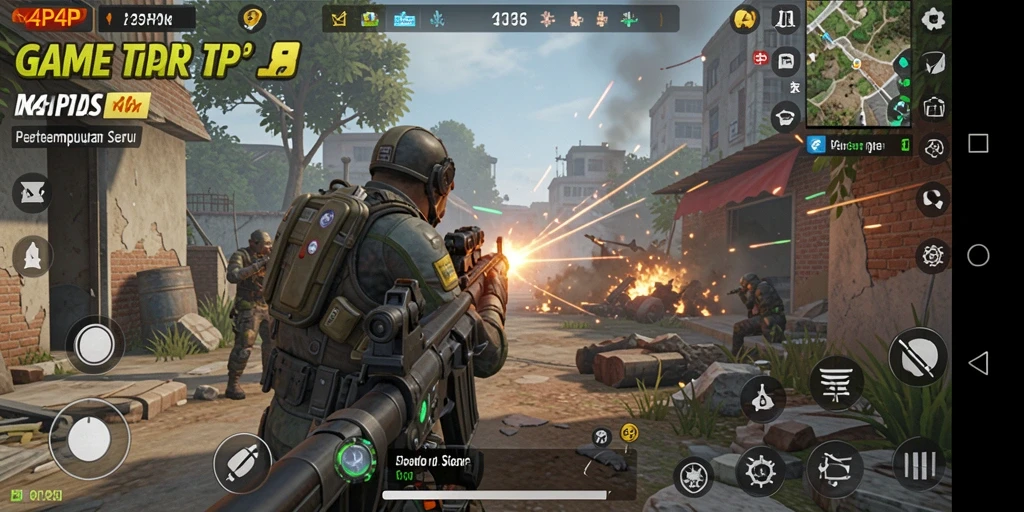 Gameplay seru di 4P4P dengan aksi pertempuran TPS.