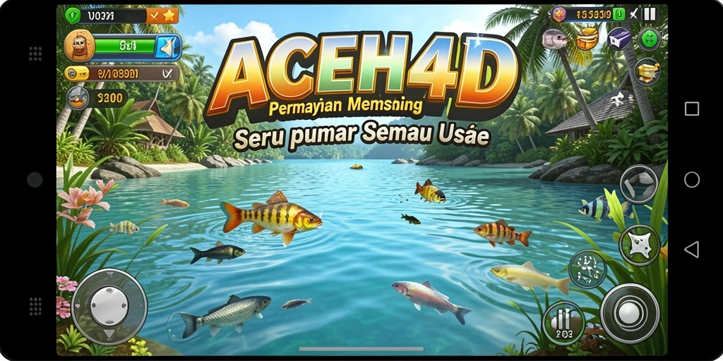 Tampilan gameplay ACEH4D dengan suasana memancing yang memukau.