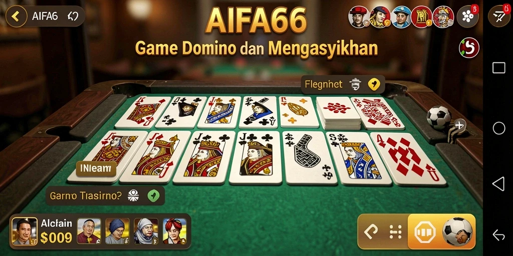 Screenshot AIFA66 menampilkan suasana seru dalam permainan Domino.