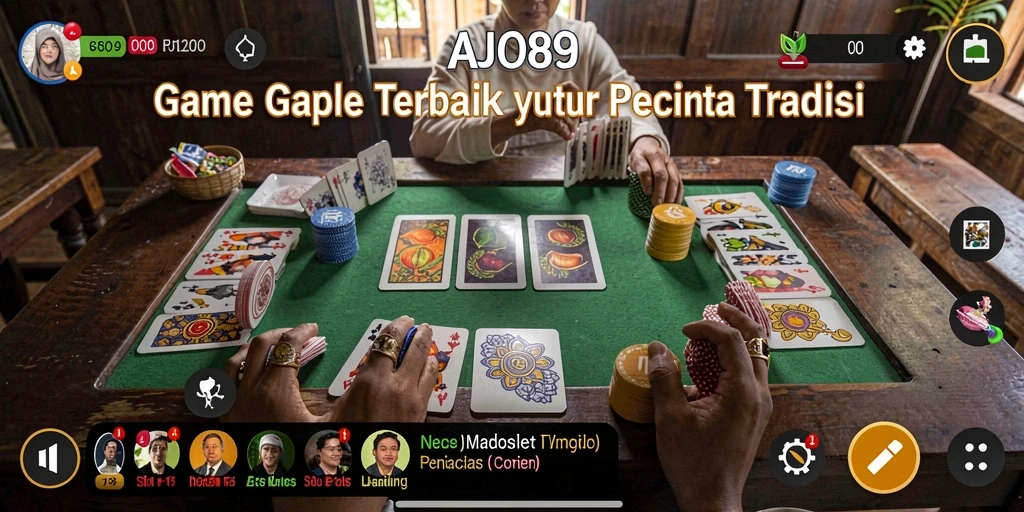 Tampilan permainan Gaple di AJO89 yang seru dan interaktif.