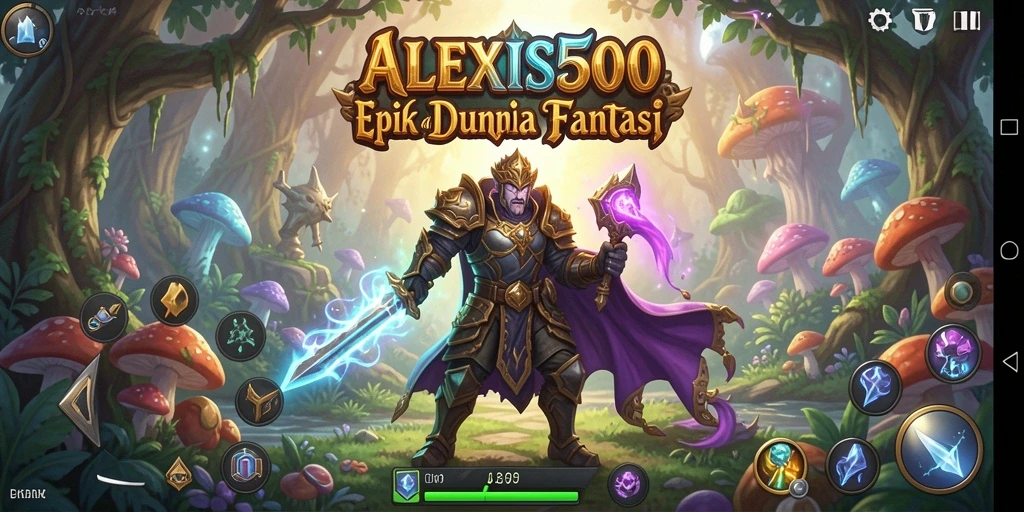 Tampilan seru dari gameplay ALEXIS500 menjelajahi dunia petualangan.