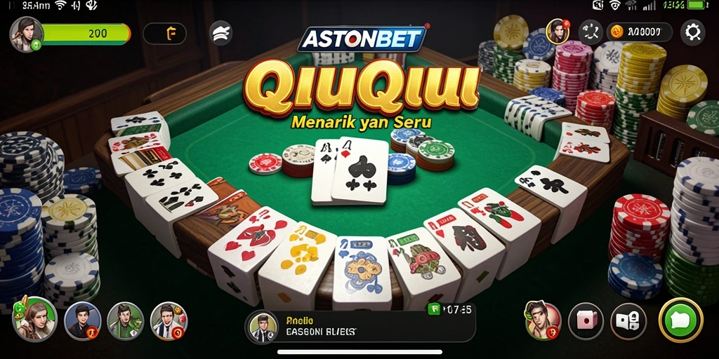 Tampilan menarik gameplay QiuQiu di ASTONBET.