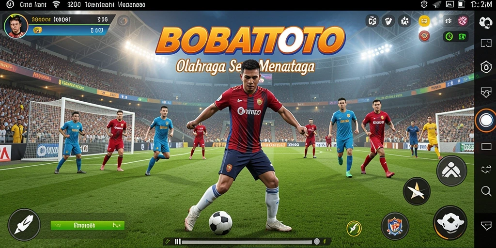 Tampilan gameplay seru dari BOBATOTO dengan berbagai mode olahraga.