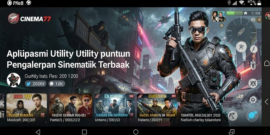 Antarmuka CINEMA77 yang user-friendly untuk menjelajahi film.