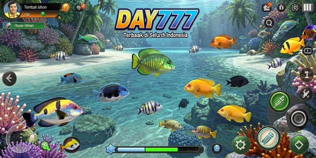 Tampilan menarik gameplay Tembak Ikan di DAY777.