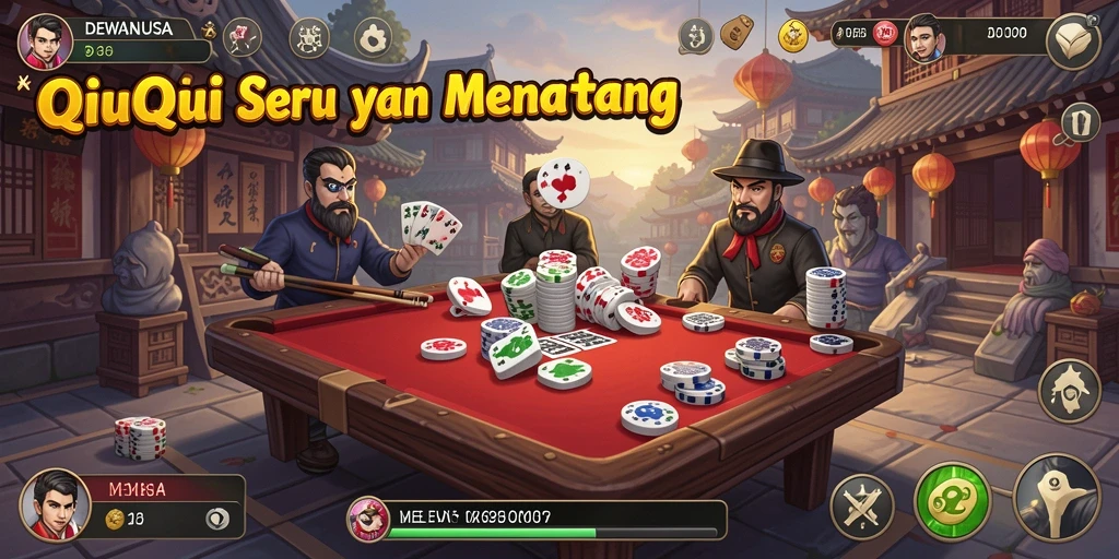 Tampilan gameplay QiuQiu yang mengasyikkan dan mendebarkan.