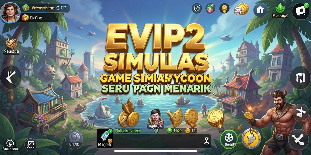 Tampilan gameplay EVIP2 yang menarik dengan elemen manajemen Tycoon.