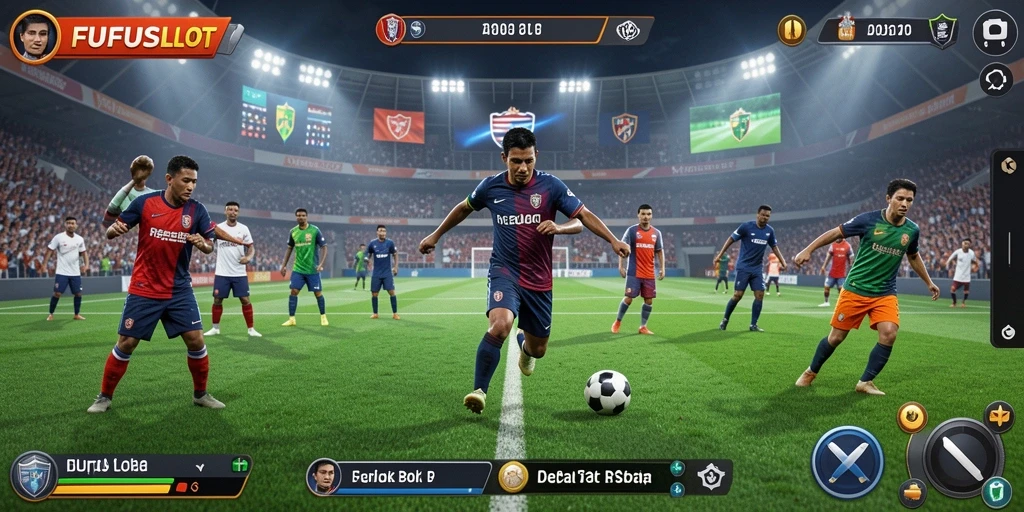 Tampilan gameplay seru dalam FUFUSLOT, aksi di lapangan nyata.