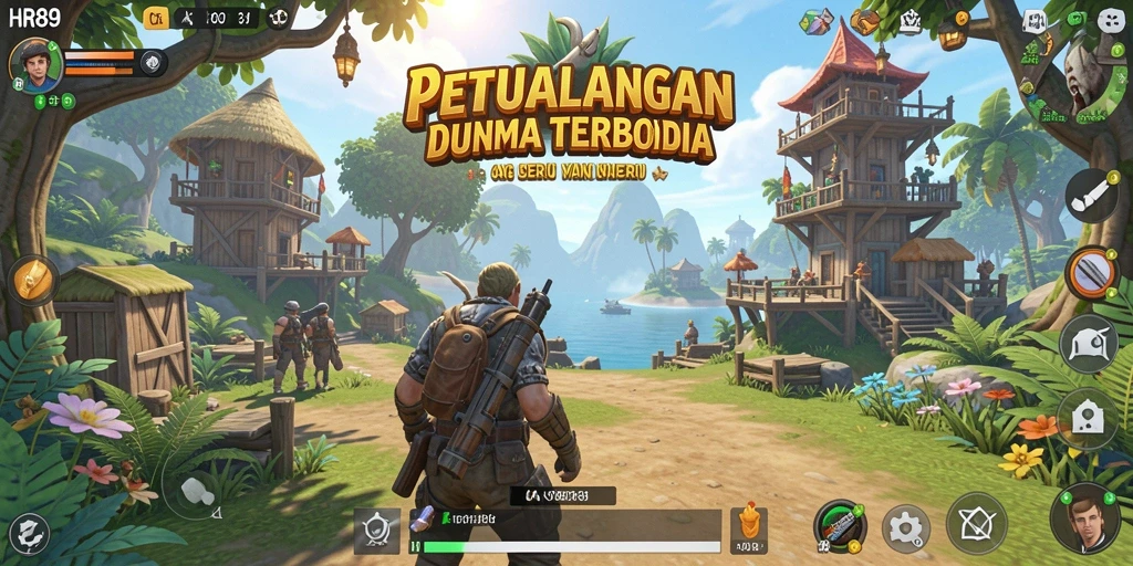 Tangkapan layar menampilkan petualangan seru di dunia terbuka HR89.
