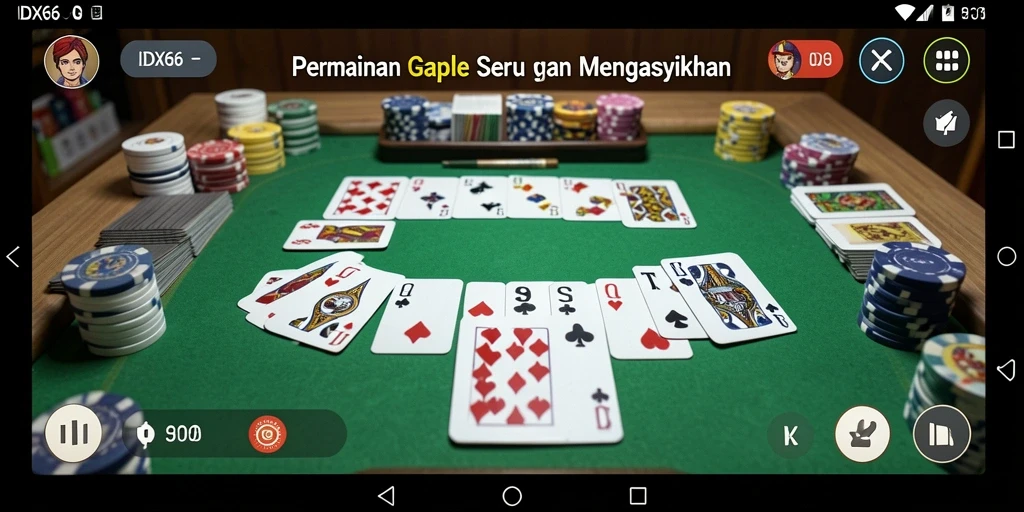 Tampilan gameplay seru dan interaktif dari IDX66 Gaple.