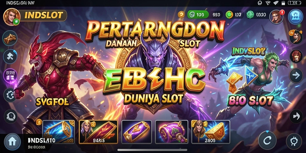 Tampilan gameplay <strong>INDSLOT</strong> yang menegangkan dalam pertarungan slot.