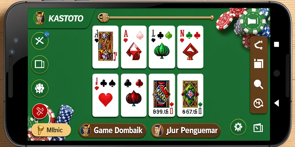 Screenshot KASTOTO menampilkan aksi seru permainan Domino.