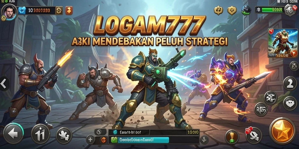 Tangkapan layar gameplay LOGAM777 menunjukkan aksi pertempuran yang intens.