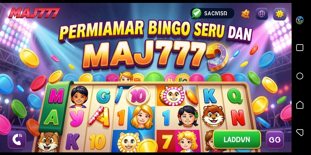 Tampilan seru gameplay Bingo di MAJ777 dengan interaksi pemain.