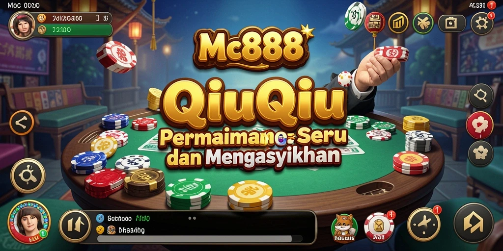 Tampilan gameplay seru saat bermain QiuQiu di MC888.
