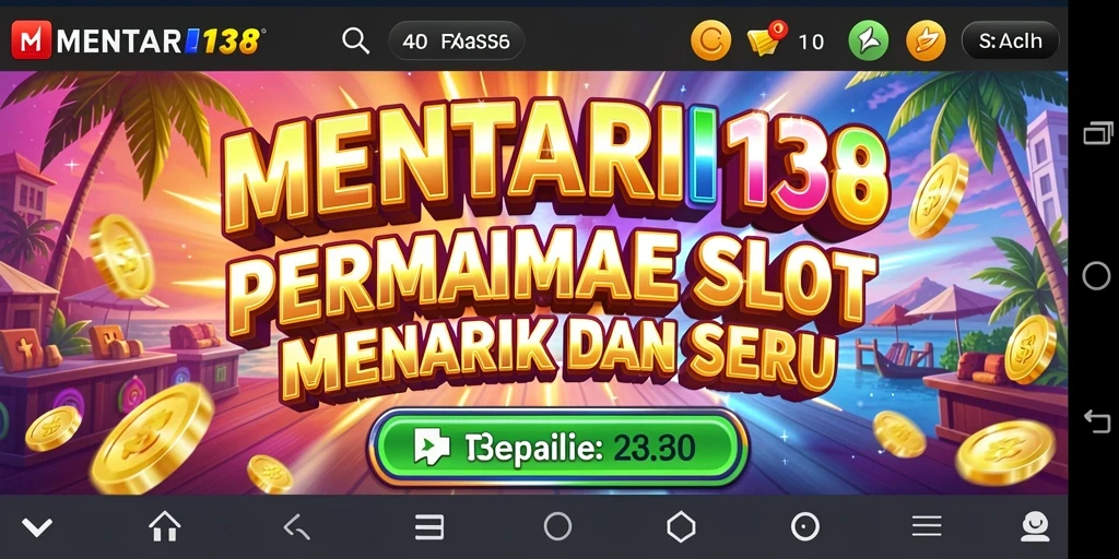 Tampilan menarik dari permainan Slot MENTARI138.