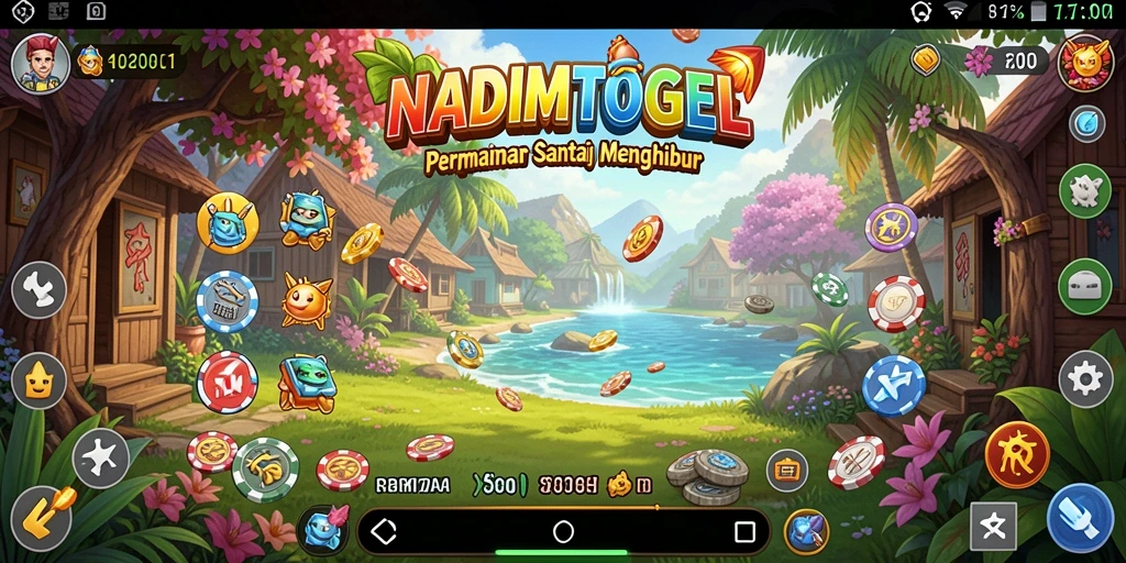 Tampilan gameplay NADIMTOGEL yang cerah dan menarik.