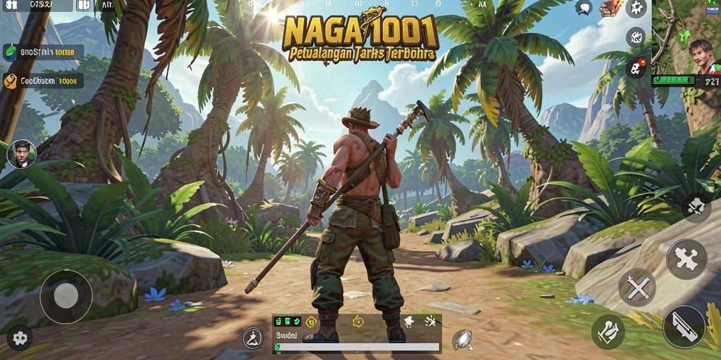 Gameplay NAGA1001 yang menampilkan petualangan seru di dunia terbuka.