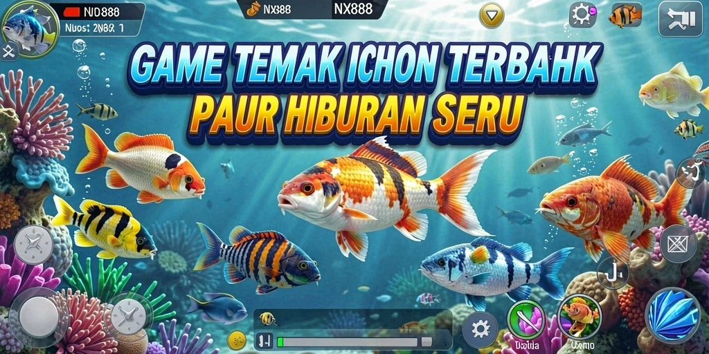 Tangkapan layar gameplay NX888 dengan aksi menembak ikan yang seru.