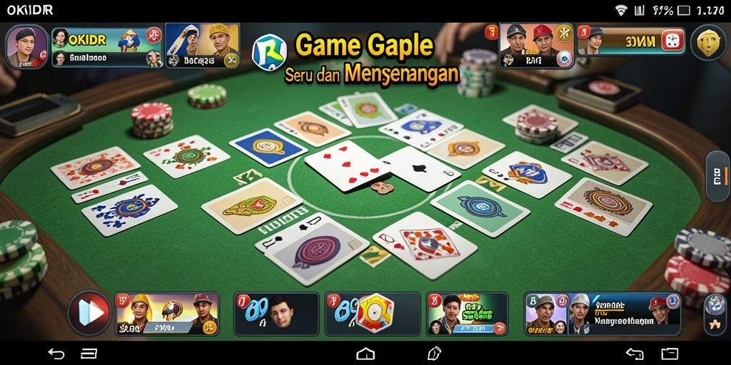 Tampilan gameplay Gaple yang menarik dan interaktif.