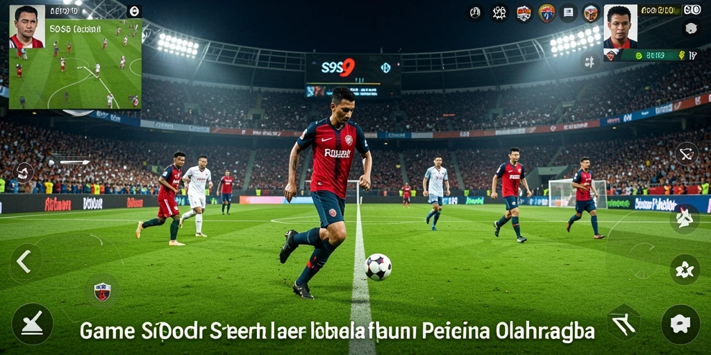 Tangkapan layar S9S9 menampilkan aksi pertandingan sepak bola yang mendebarkan.