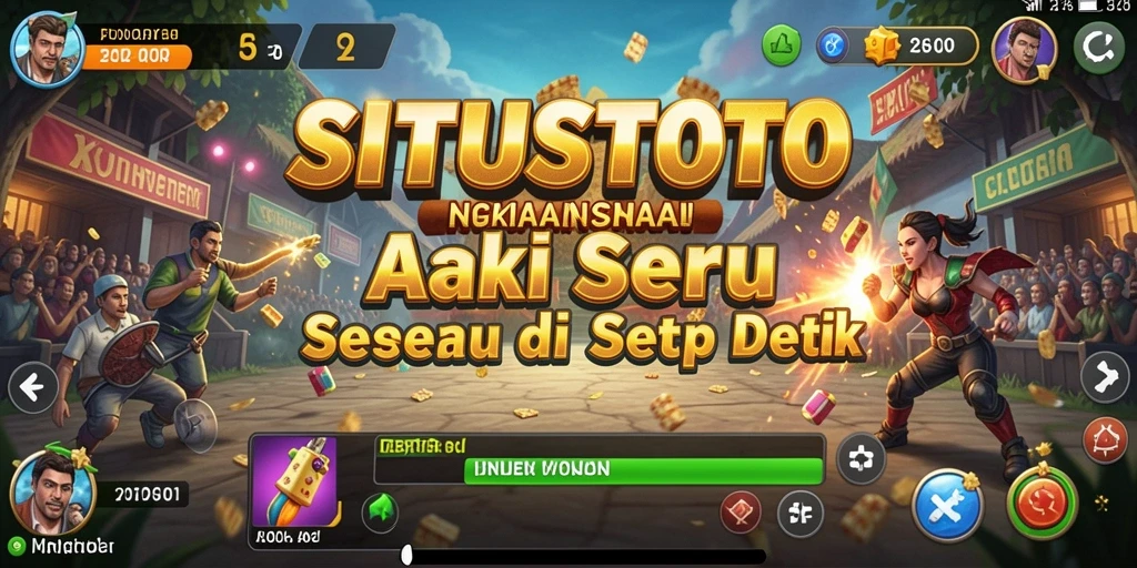 Screenshot SITUSTOTO menampilkan aksi seru di medan perang.