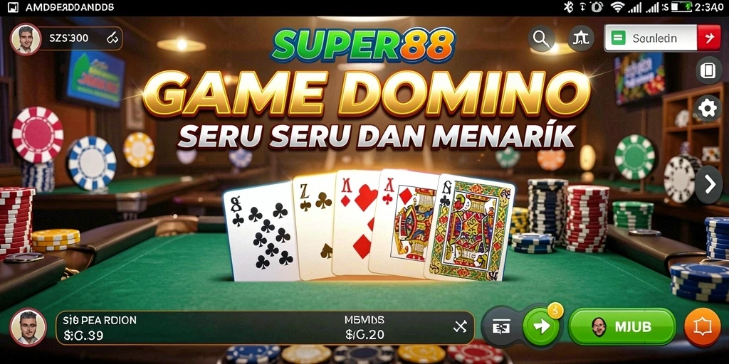 Screenshot gameplay SUPER88 yang menampilkan suasana permainan Domino yang seru.