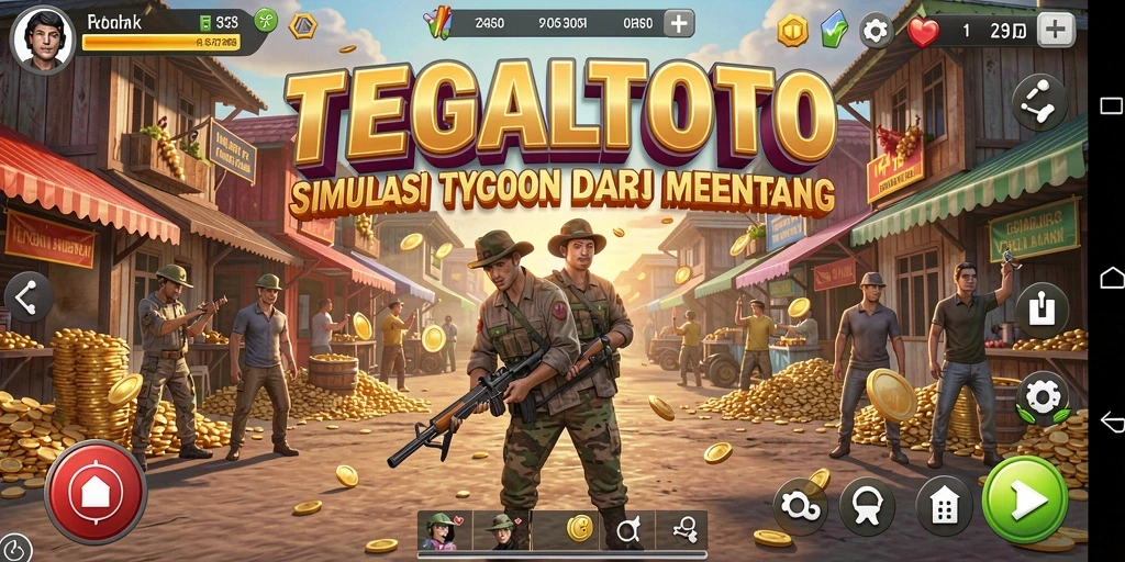 Screenshot gameplay TEGALTOTO yang menunjukkan pengelolaan bisnis Tycoon.