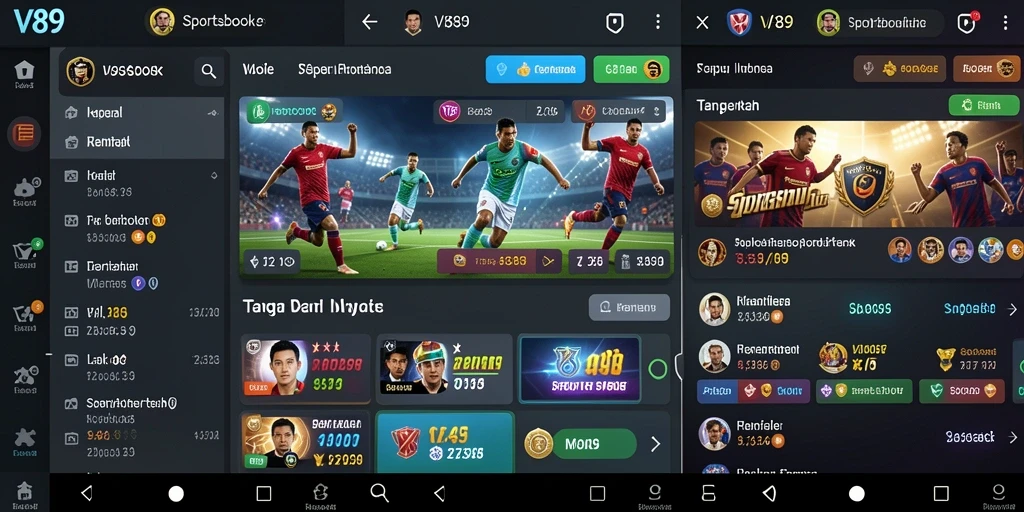 Tampilan gameplay V89 yang menarik dan interaktif dalam taruhan olahraga.
