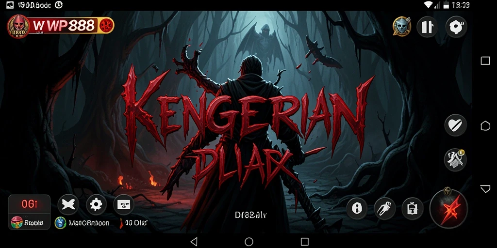 Screenshot gameplay WP888 dengan nuansa mencekam dan elemen Horror yang mendominasi.